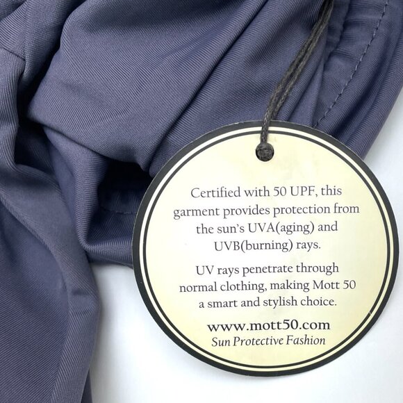 NEW Mott50 Grey Sun Protective Swim Dress UPF 50 Long Sleeves Zipper Front XL - Picture 9 of 11